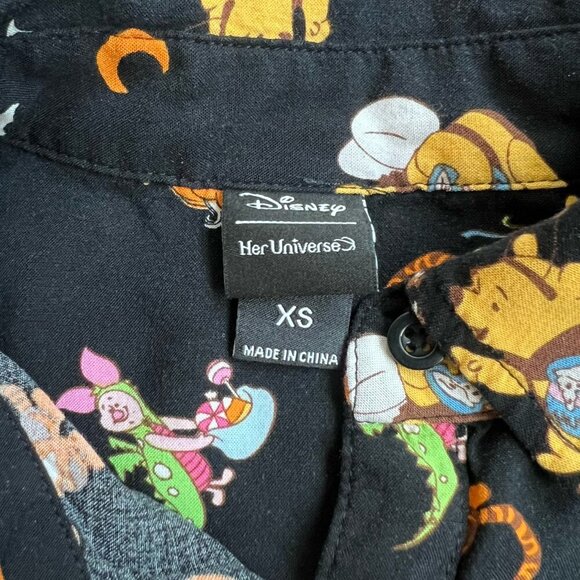 Disney Winnie The Pooh Halloween Girls Woven Button-Up Her Universe Size XS - Picture 5 of 7